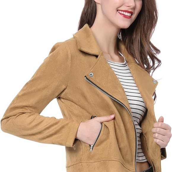 Allegra K Women's Moto Jacket Zeus XS - Picture 2 of 6